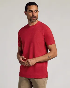 Dark Heather Lava Short Sleeve Crew Neck Tee