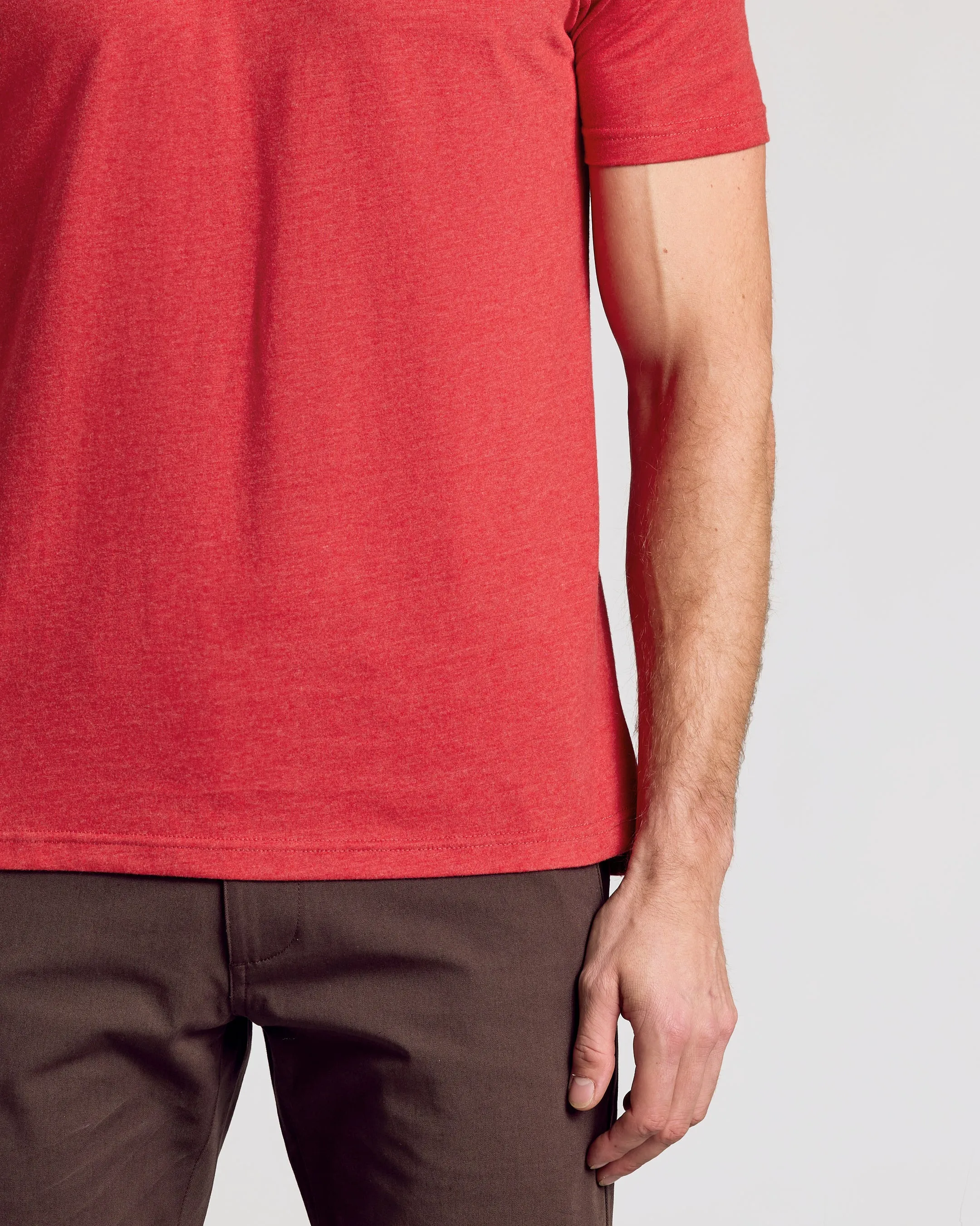 Dark Heather Lava Short Sleeve Polo