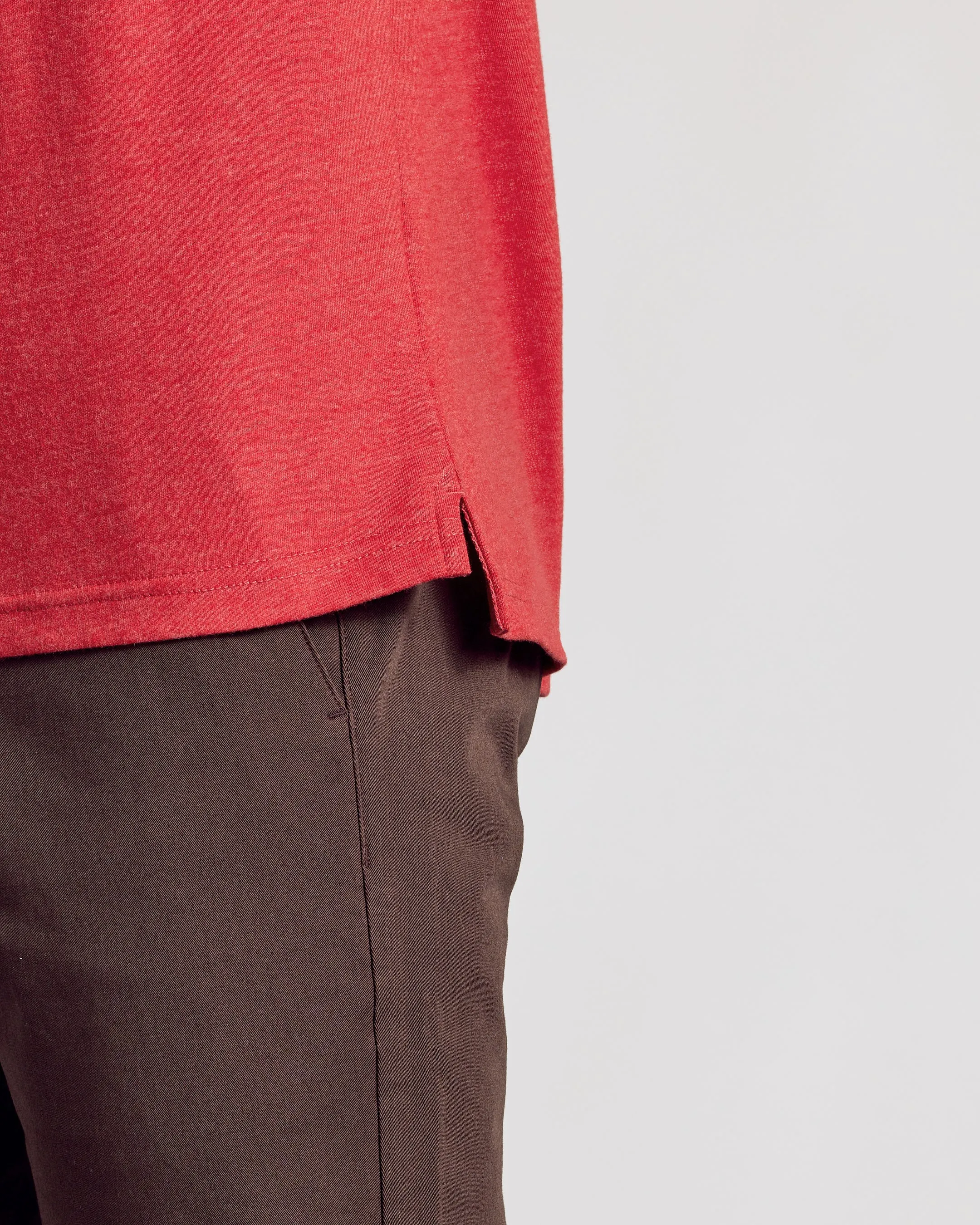 Dark Heather Lava Short Sleeve Polo