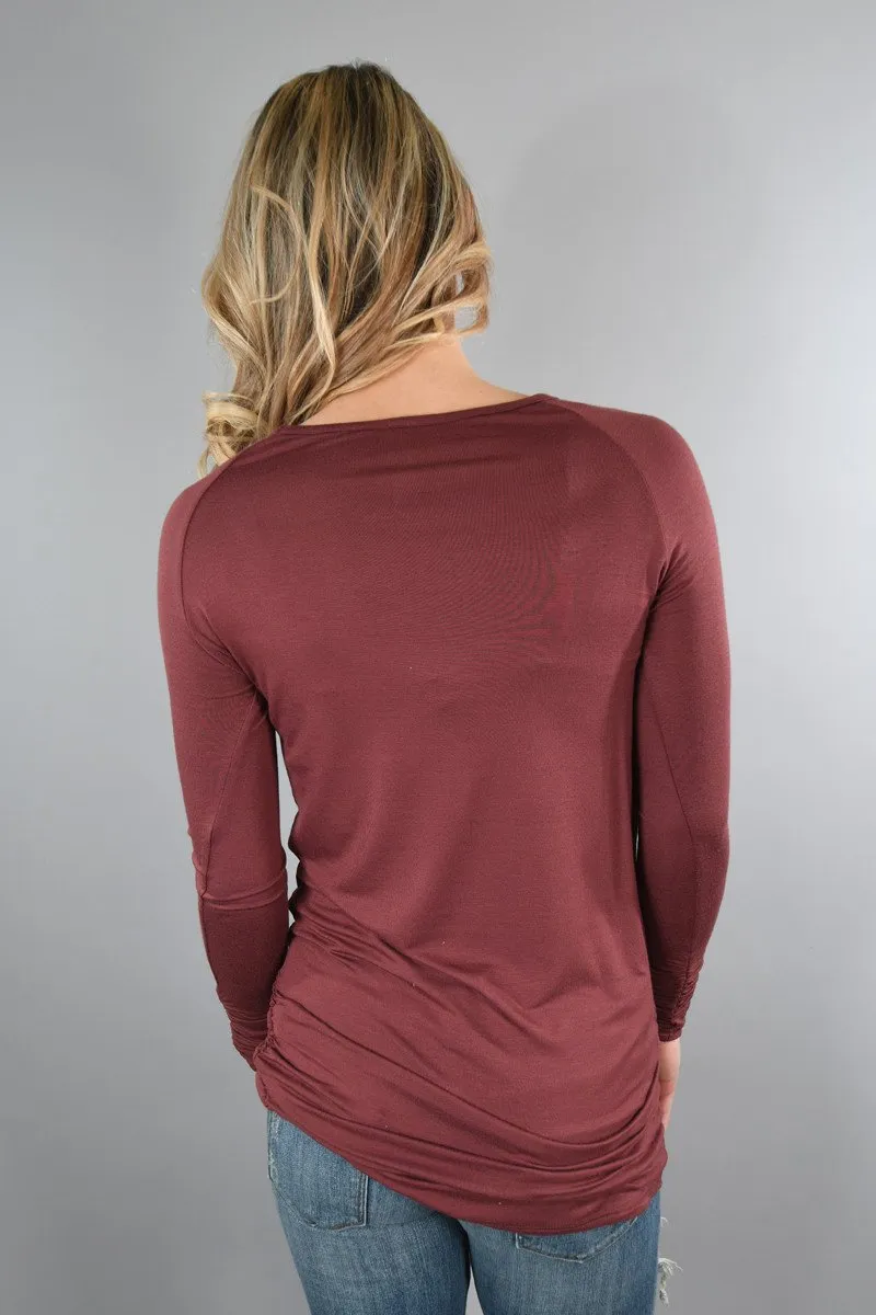 Dark Mauve Basic Layering Top
