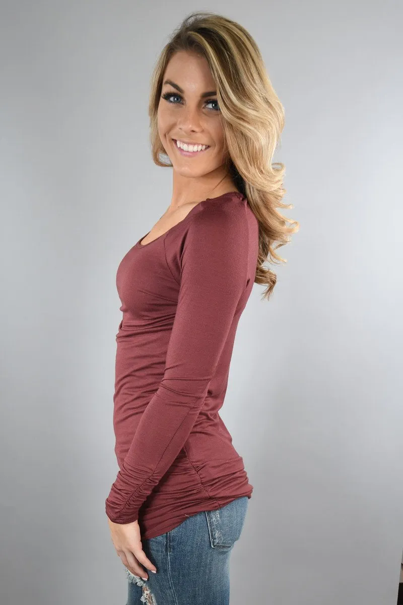 Dark Mauve Basic Layering Top