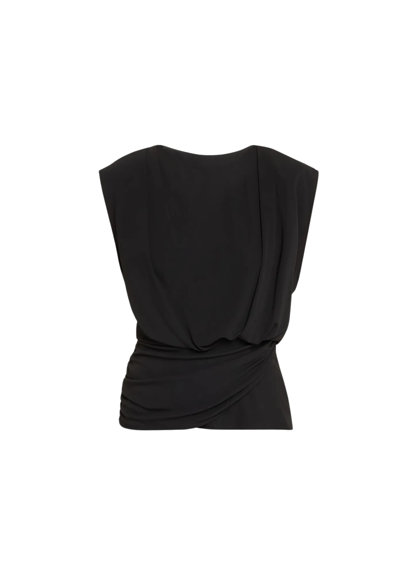 Daton Draped Top in Black