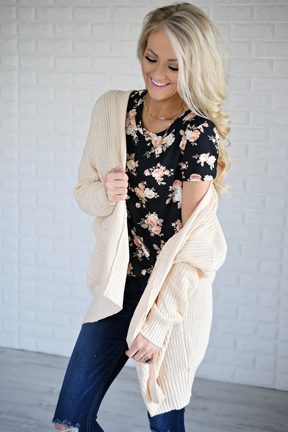 Draped in Love Cardigan ~ Cream