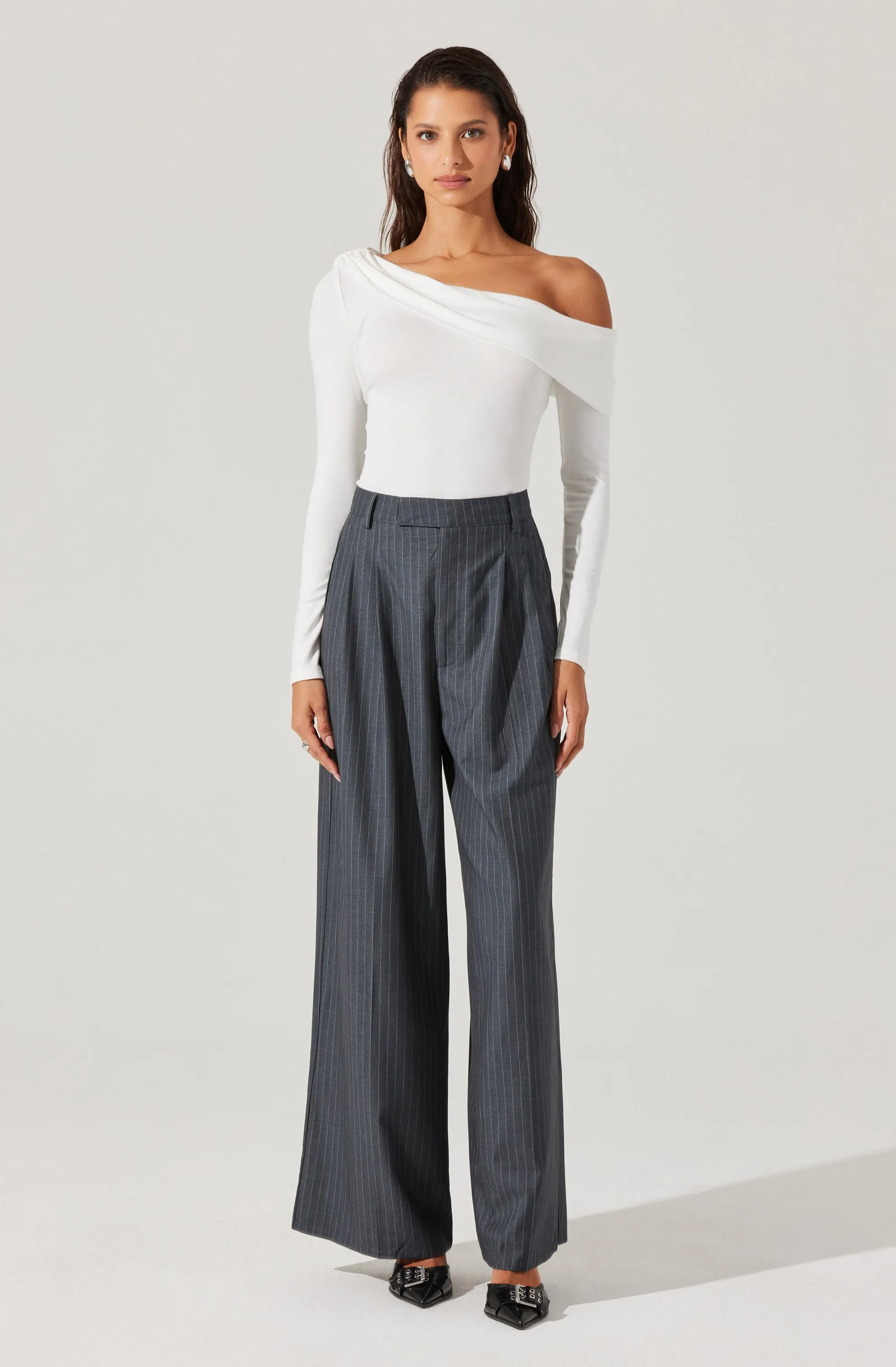 Draped Off Shoulder Top