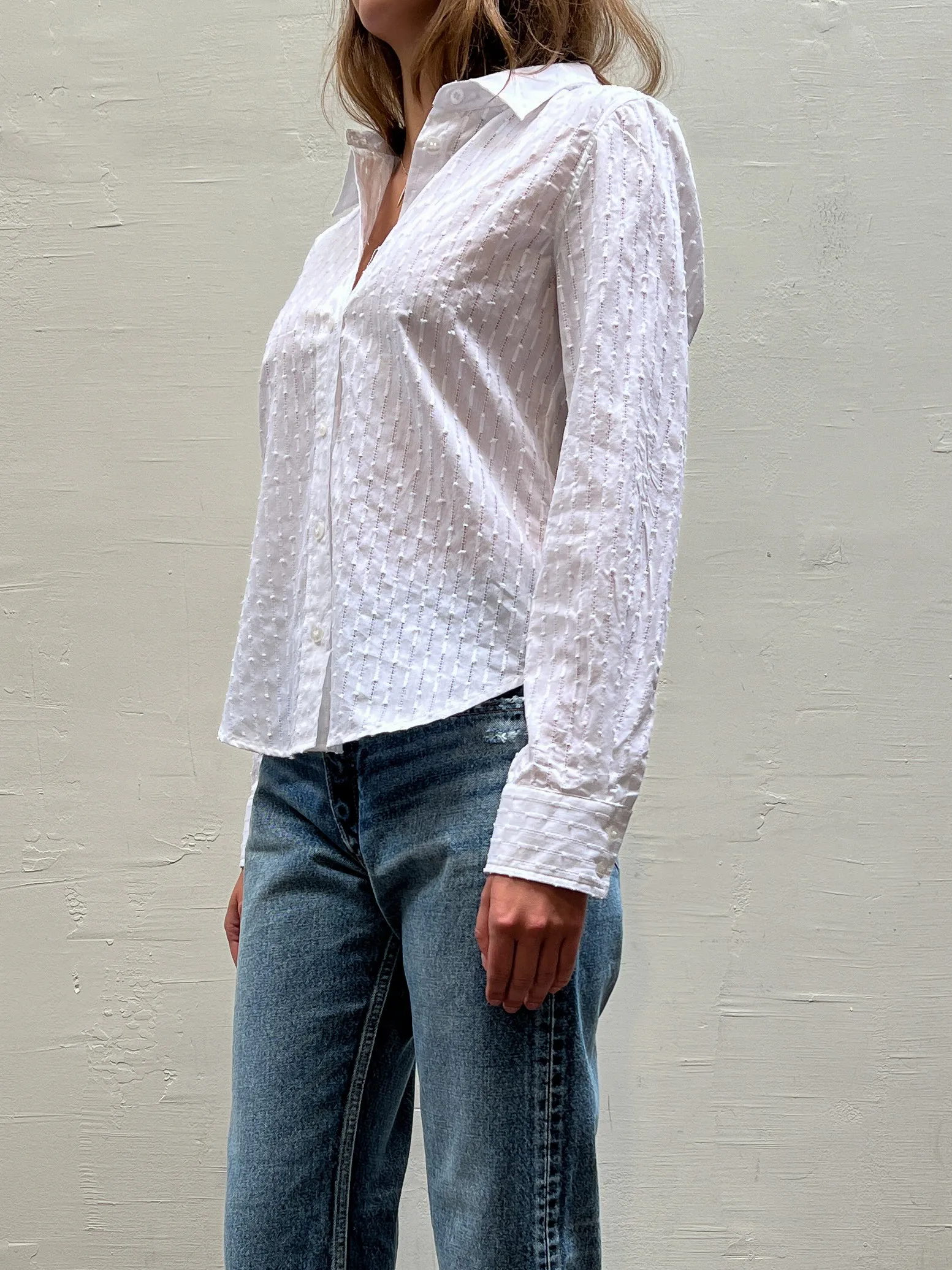 Embroidered Lindsey Shirt - White *Final Sale*