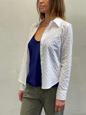 Embroidered Lindsey Shirt - White *Final Sale*