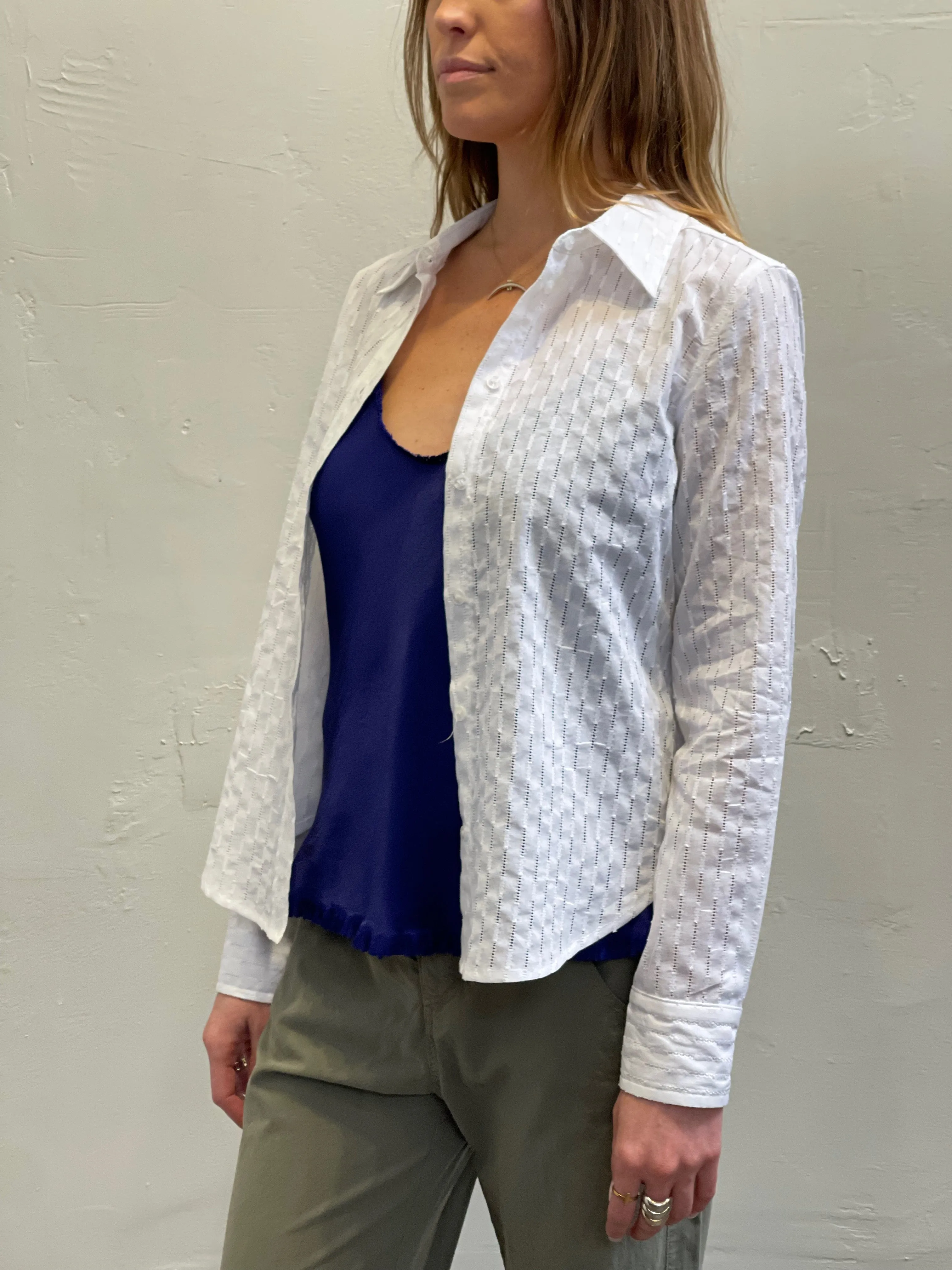 Embroidered Lindsey Shirt - White *Final Sale*