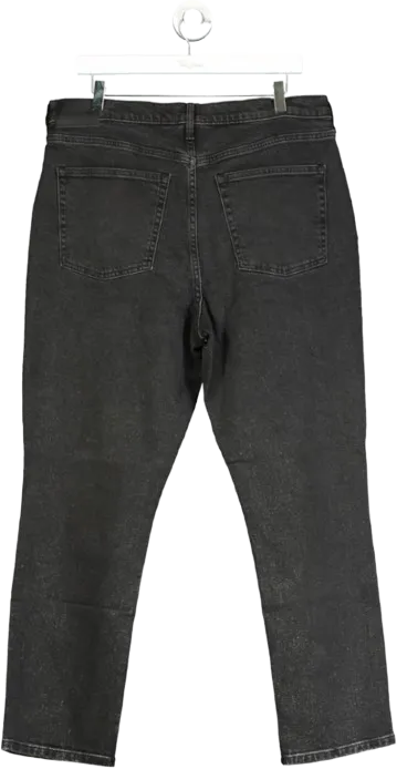 EVERLANE Black The Curvy Cheeky Straight Jean W33