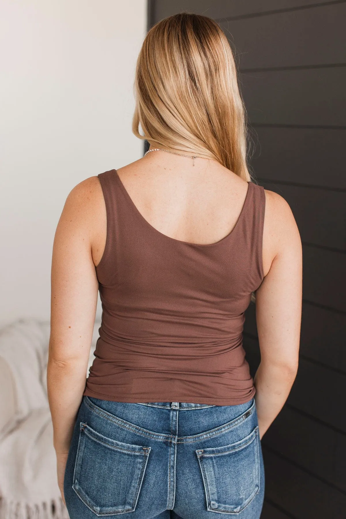 Feeling Elevated Tank Top- Chocolate