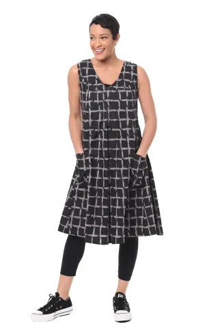 FINAL SALE CV656 Poppie Dress in Black Gray Dissolve*