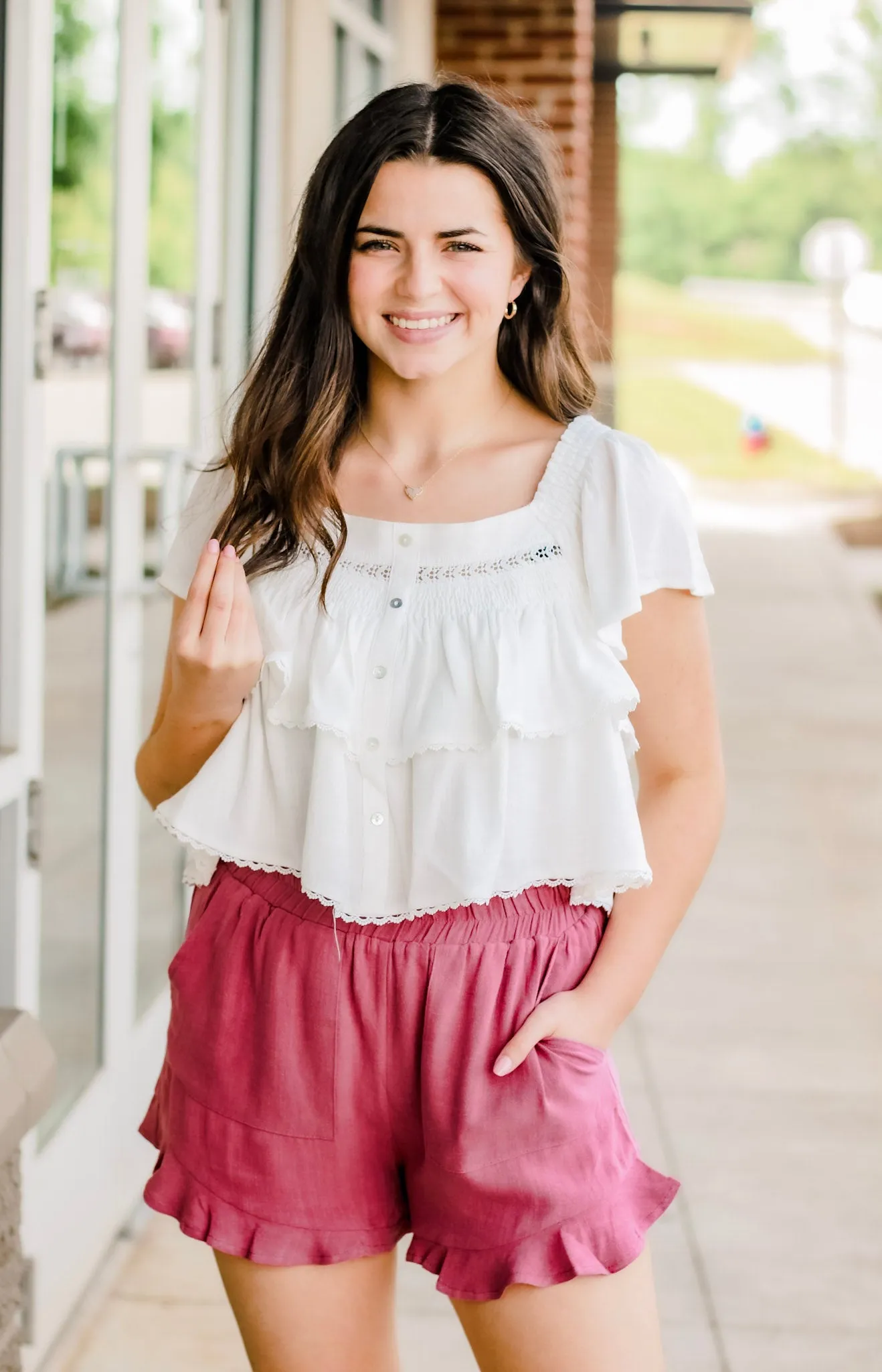 Finding the Sun Ruffle Blouse