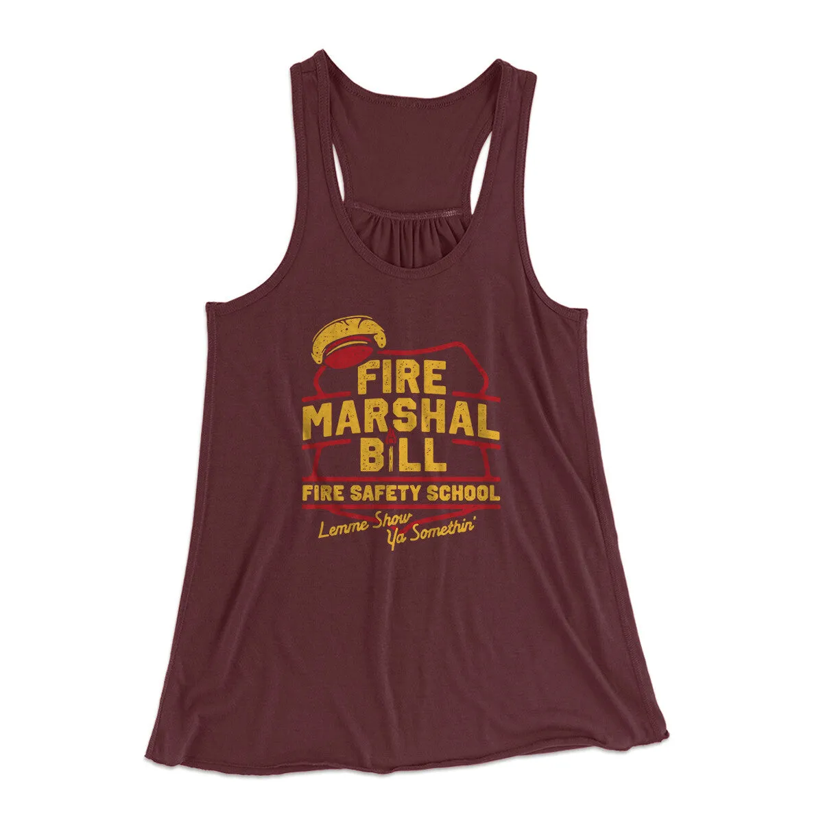 Fire Marshal Bill Fire Safety School Women's Flowey Racerback Tank Top