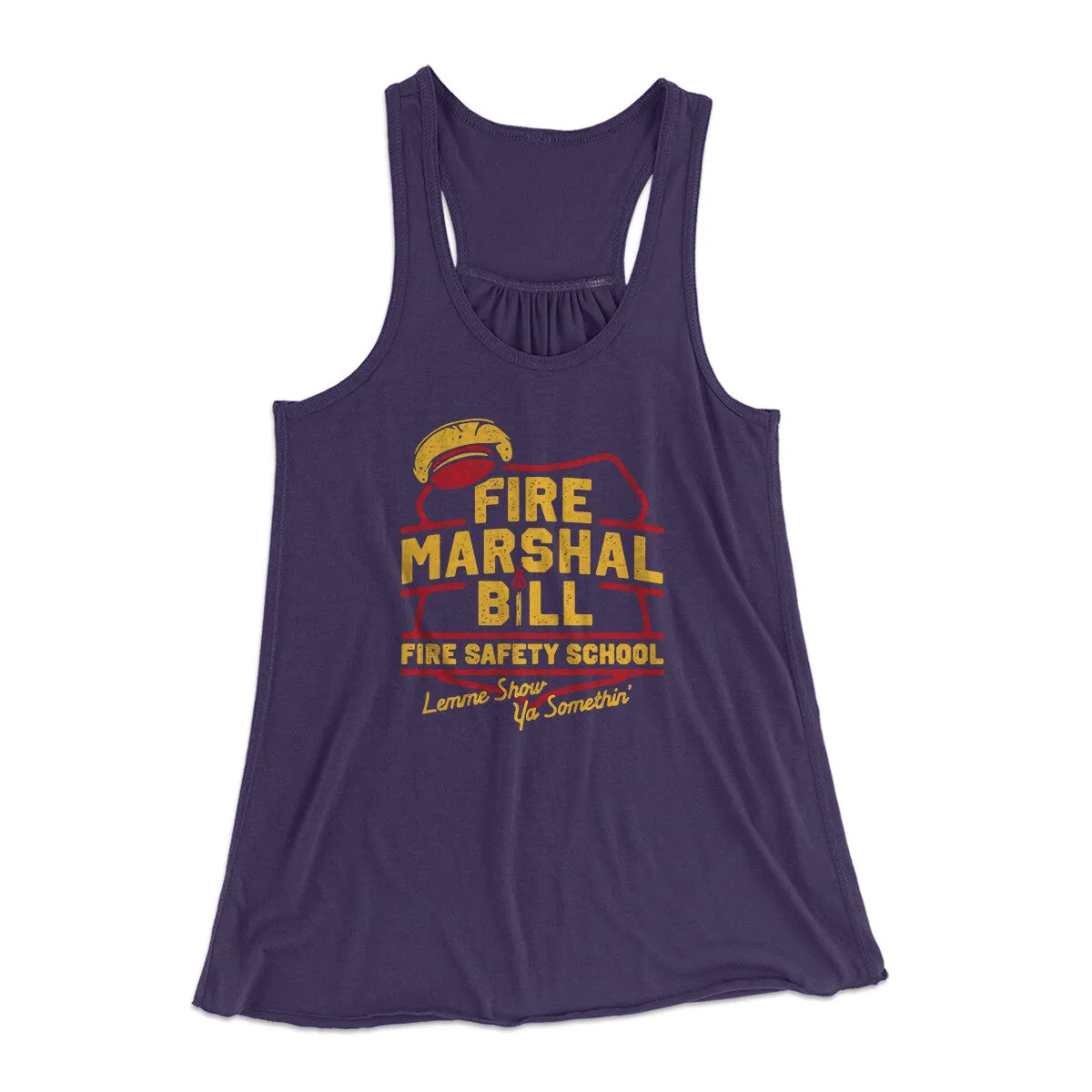 Fire Marshal Bill Fire Safety School Women's Flowey Racerback Tank Top