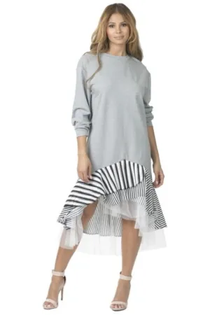 Flirty Girl| Ruffle Hem Jersey Dress