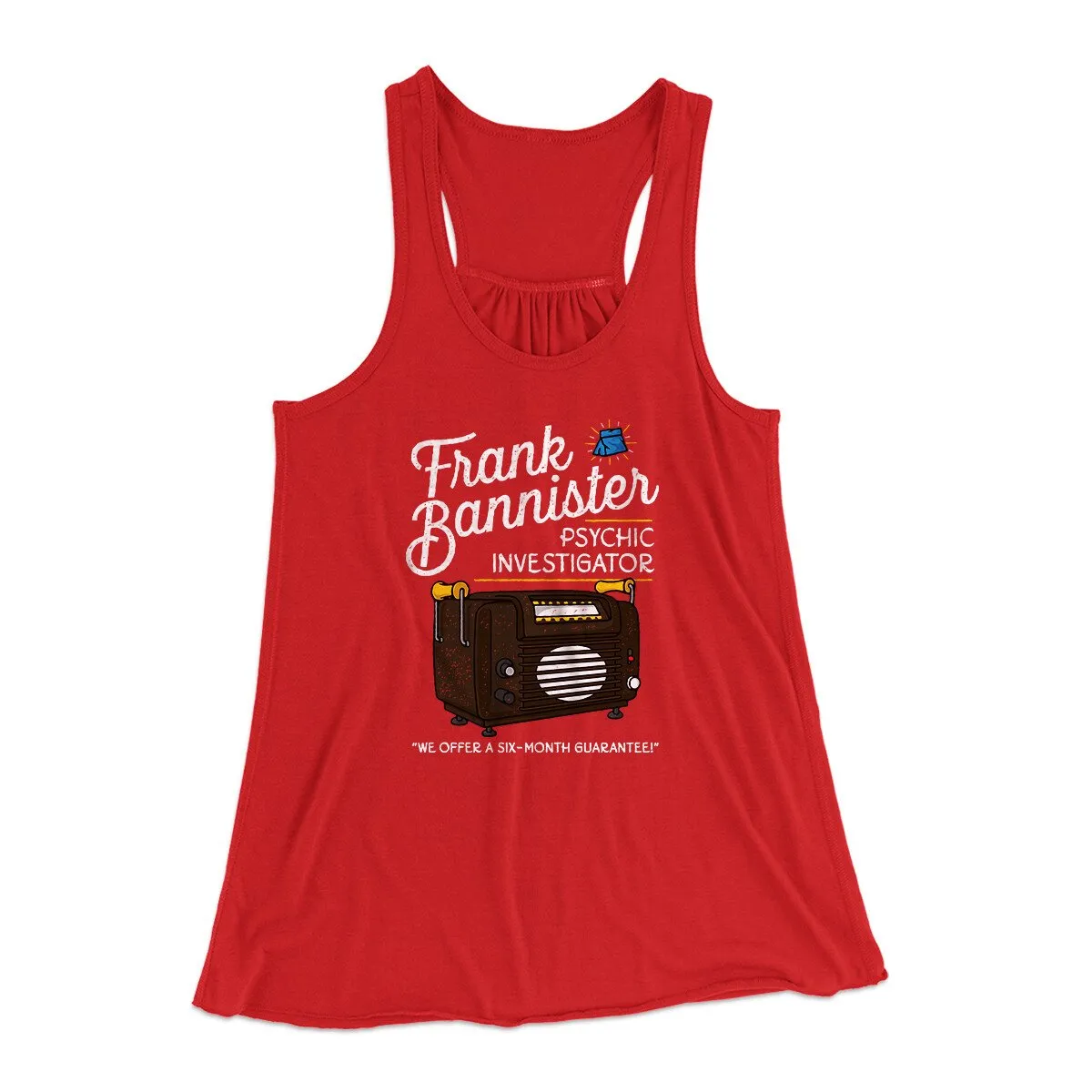 Frank Bannister Psychic Investigator Women's Flowey Racerback Tank Top