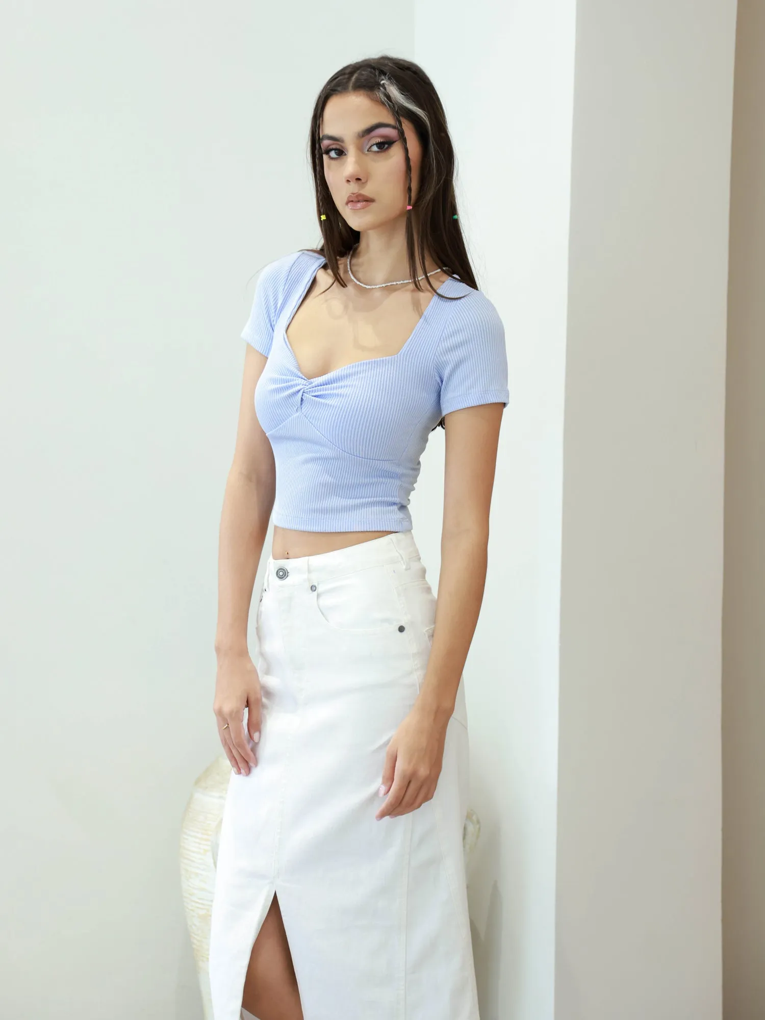 Front Twisted Fitted Top