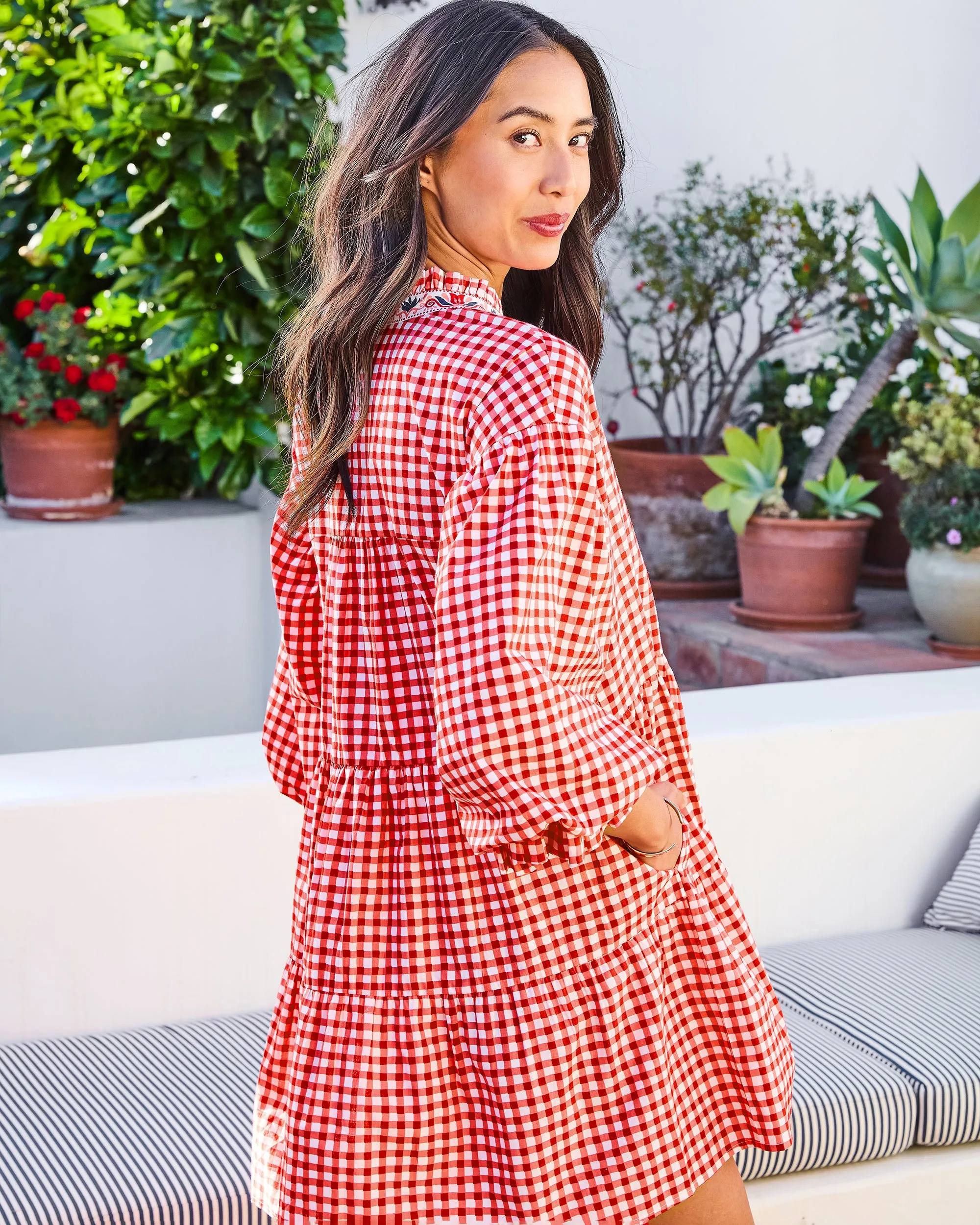 Garden Gingham - Rosalita Dress - Picnic Red