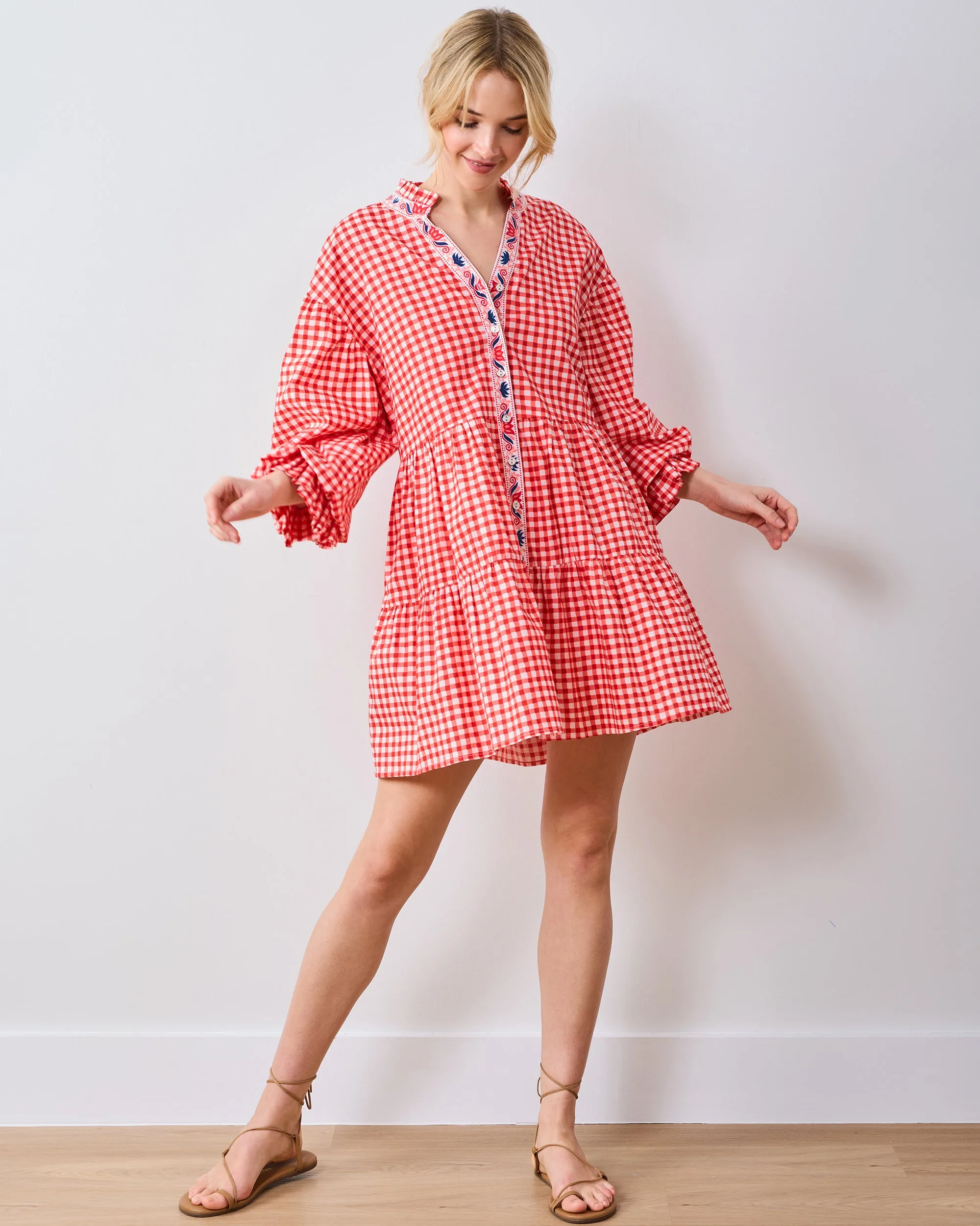 Garden Gingham - Rosalita Dress - Picnic Red