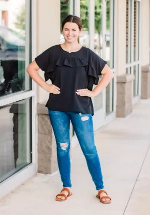Get Dressed Up Black Blouse