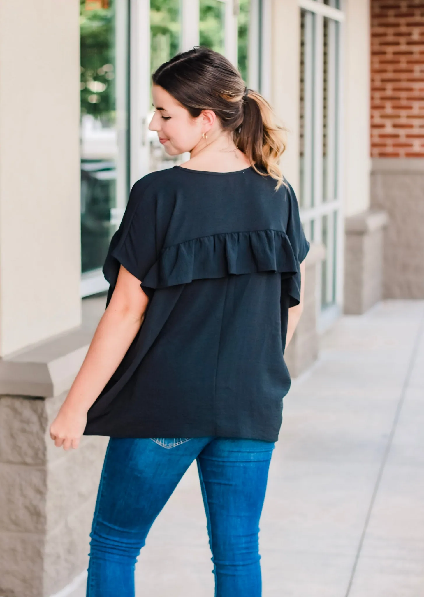 Get Dressed Up Black Blouse