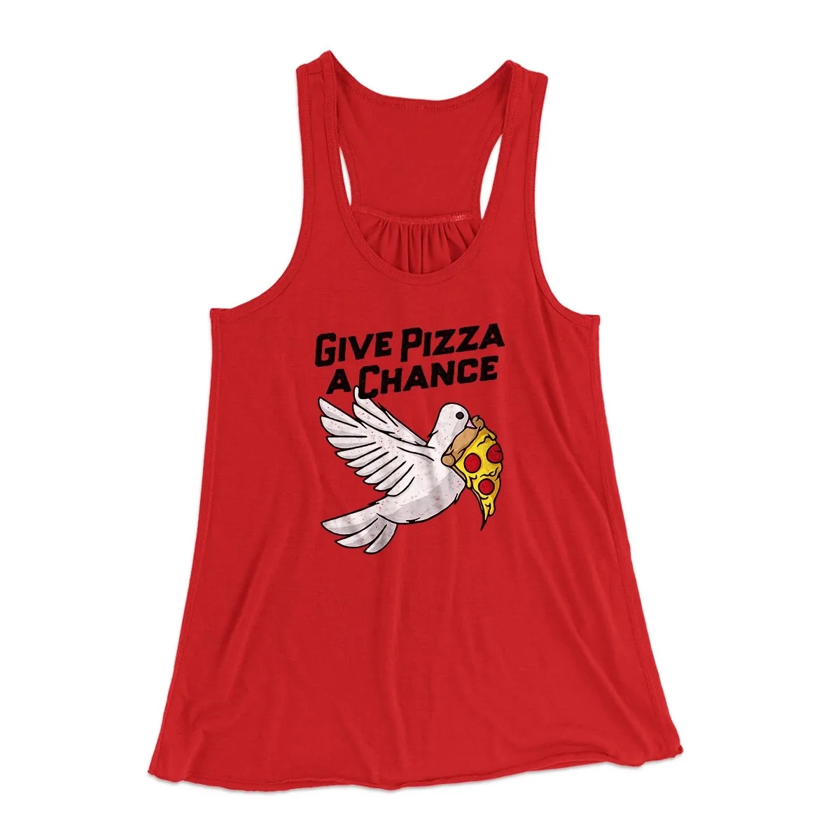 Give Pizza A Chance Women's Flowey Tank Top