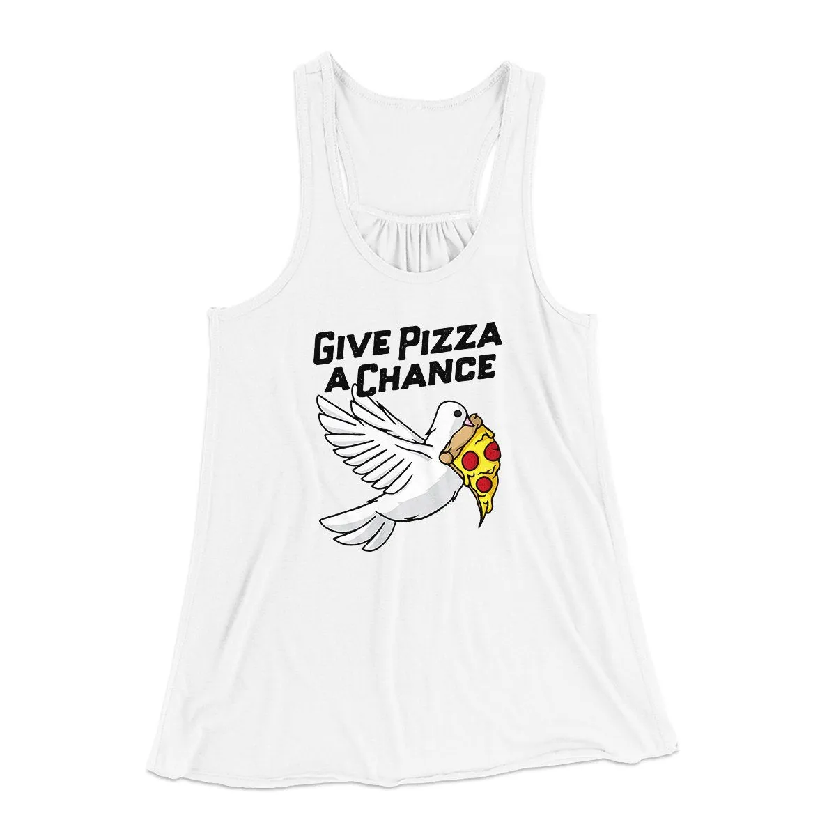 Give Pizza A Chance Women's Flowey Tank Top