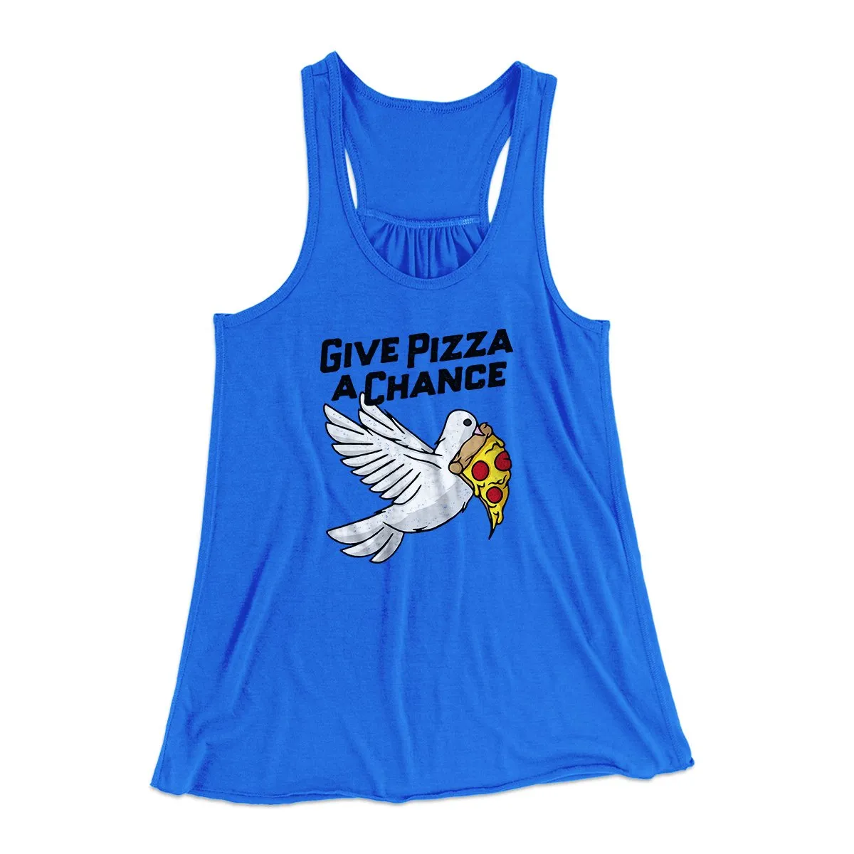 Give Pizza A Chance Women's Flowey Tank Top