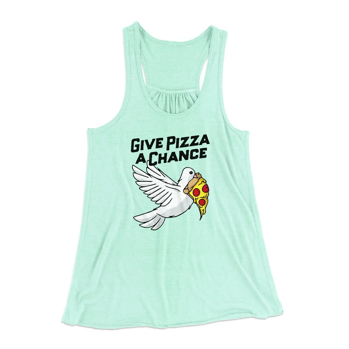 Give Pizza A Chance Women's Flowey Tank Top