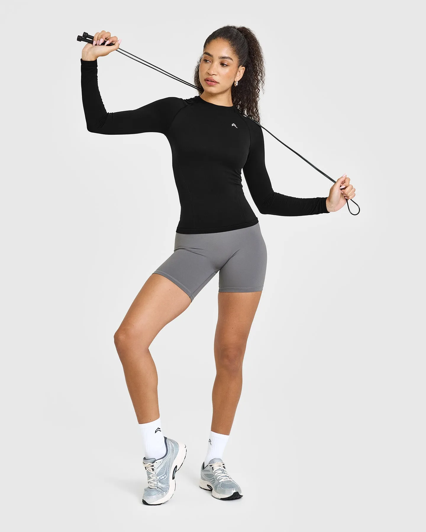 Go To Seamless Fitted Long Sleeve Top | Black