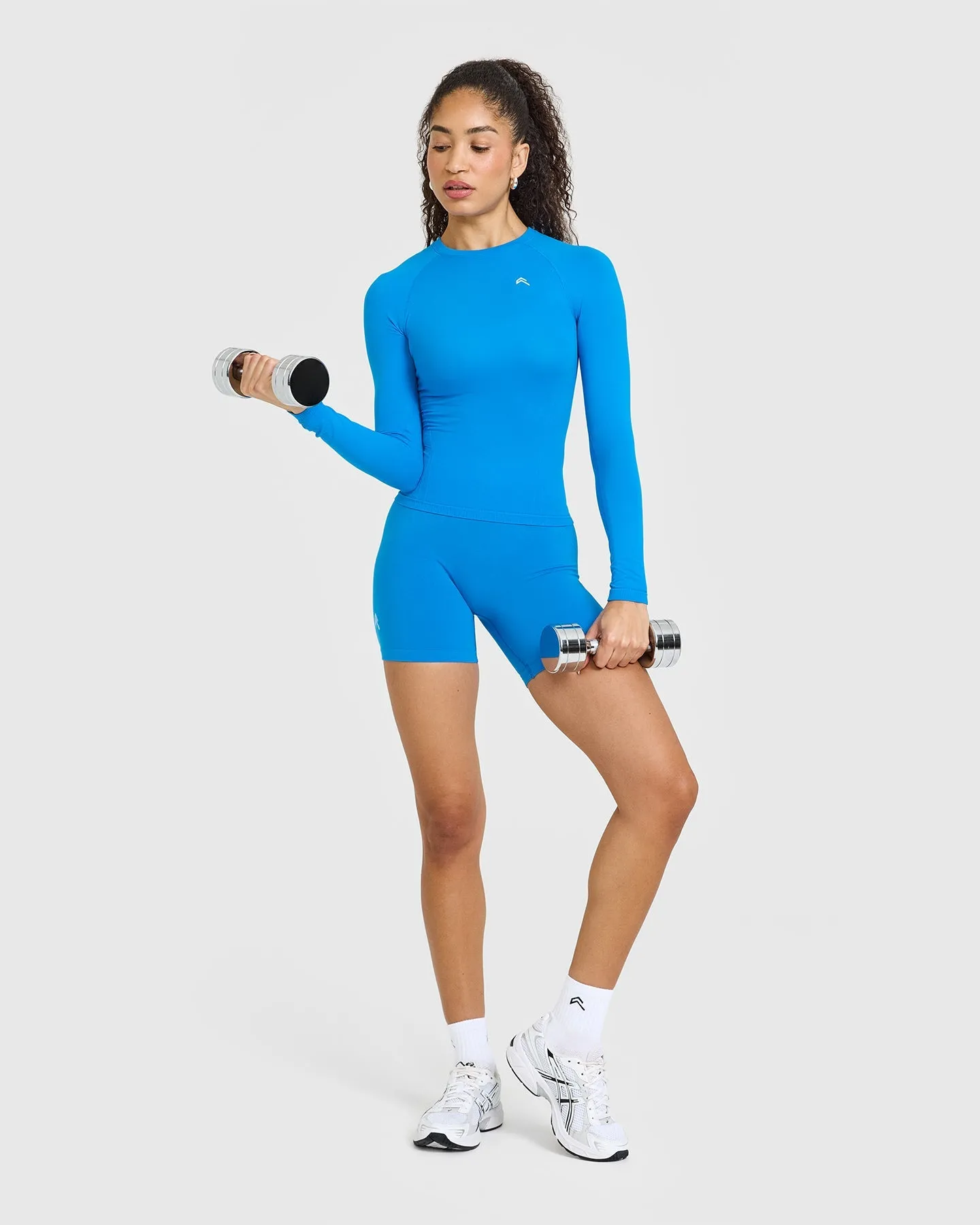 Go To Seamless Fitted Long Sleeve Top | Tropical Blue