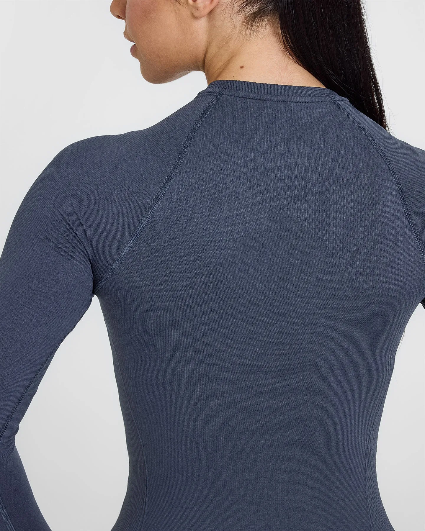 Go To Seamless Fitted Long Sleeve Top | True Blue