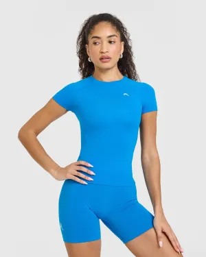 Go To Seamless Fitted Top | Tropical Blue