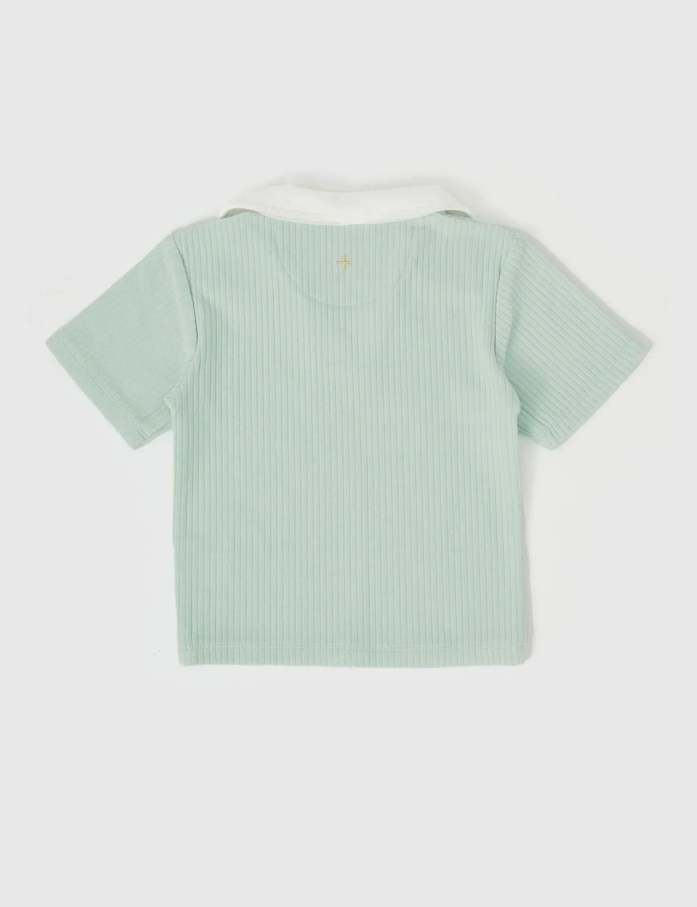 GOLDIE & ACE PIA COLLARED TSHIRT LAGOON
