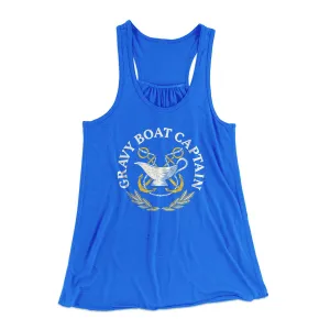 Gravy Boat Captain Funny Thanksgiving Women's Flowey Racerback Tank Top