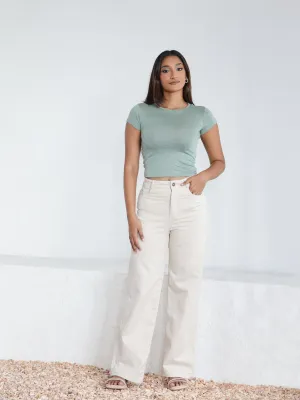 High Neck Fitted Top