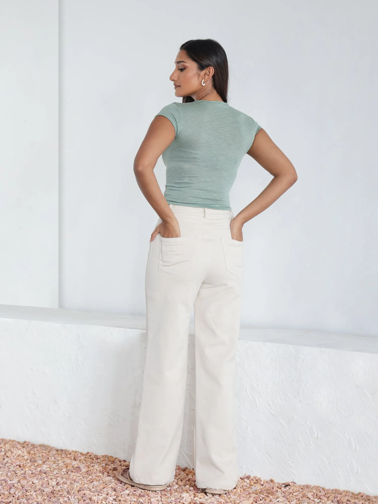 High Neck Fitted Top