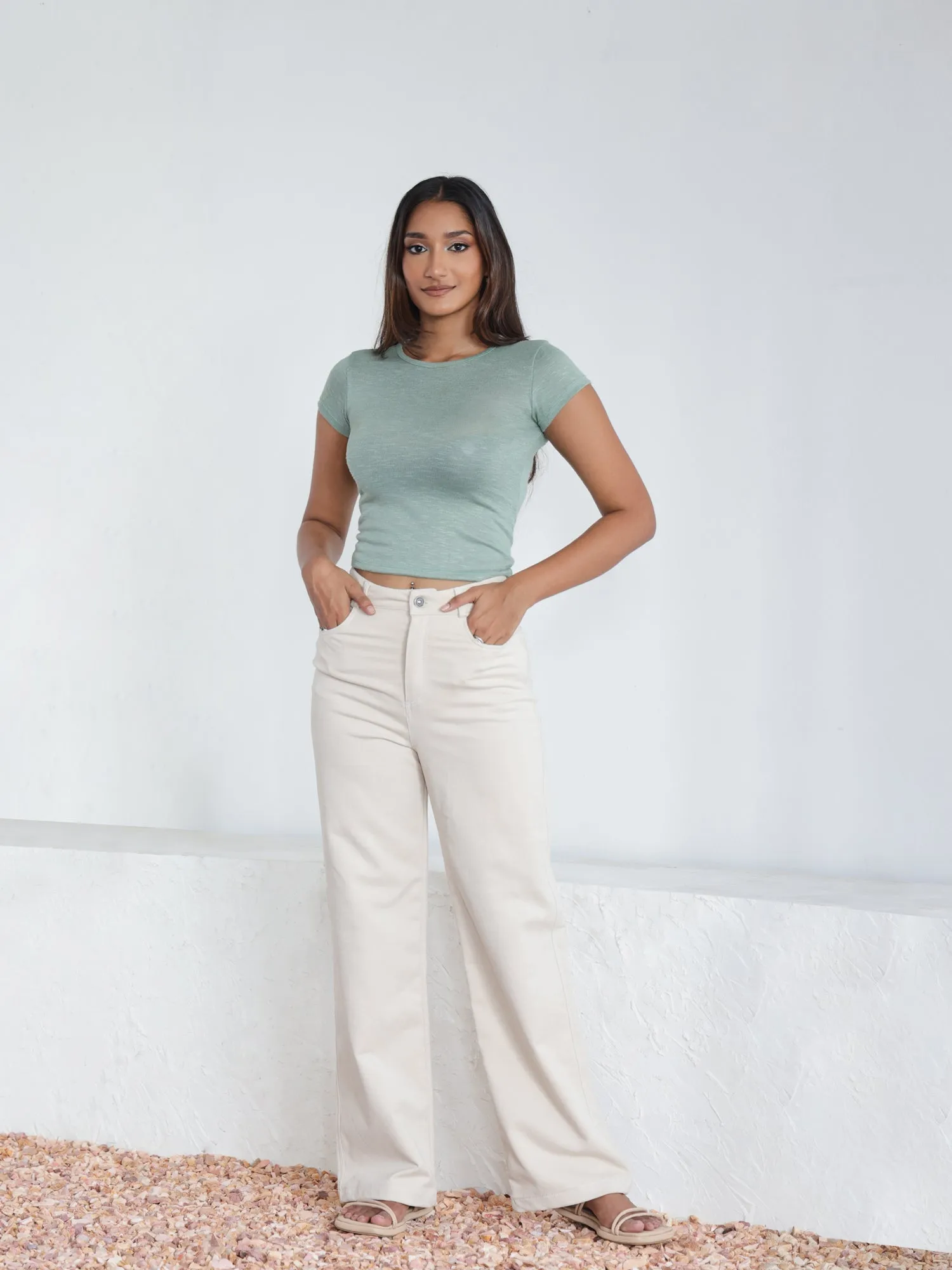 High Neck Fitted Top