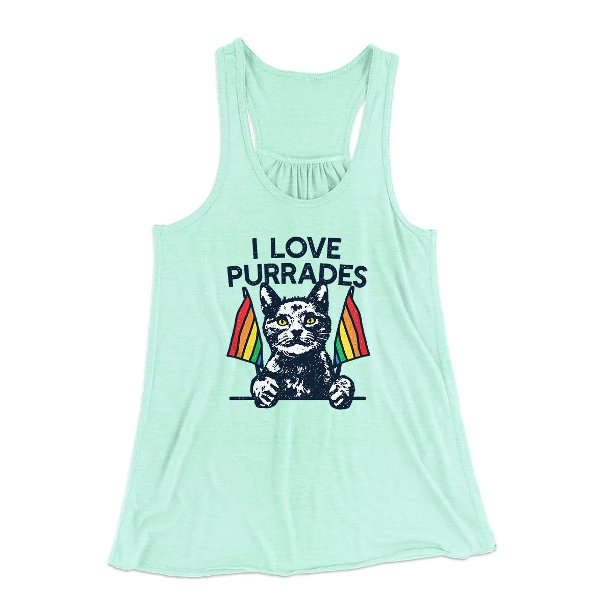 I Love Purrades Women's Flowey Tank Top