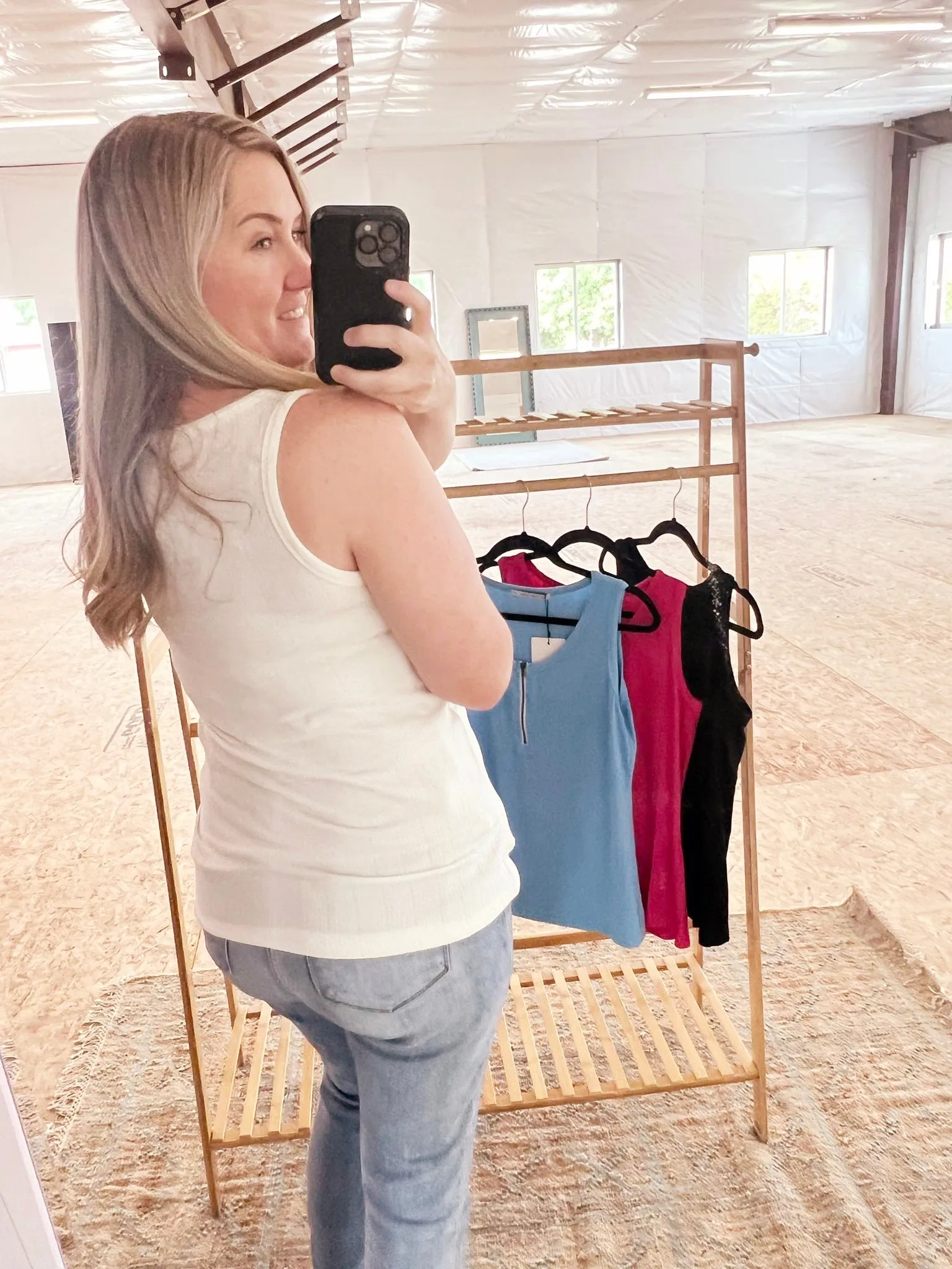 IN PRODUCTION Mila Zipper Tank - Ivory