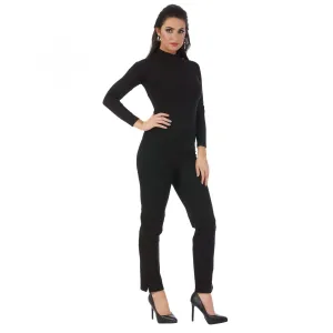 Instant Figure LaMonir Straight Leg Stretch Pant With Slit