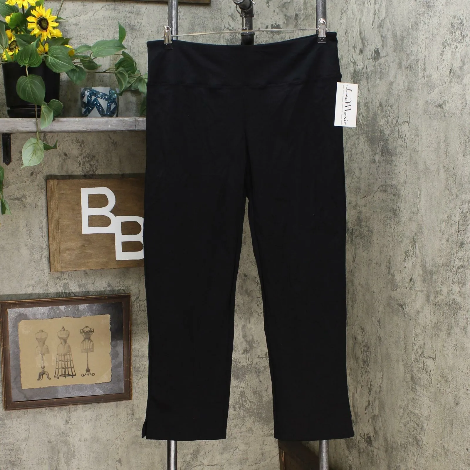 Instant Figure LaMonir Straight Leg Stretch Pant With Slit