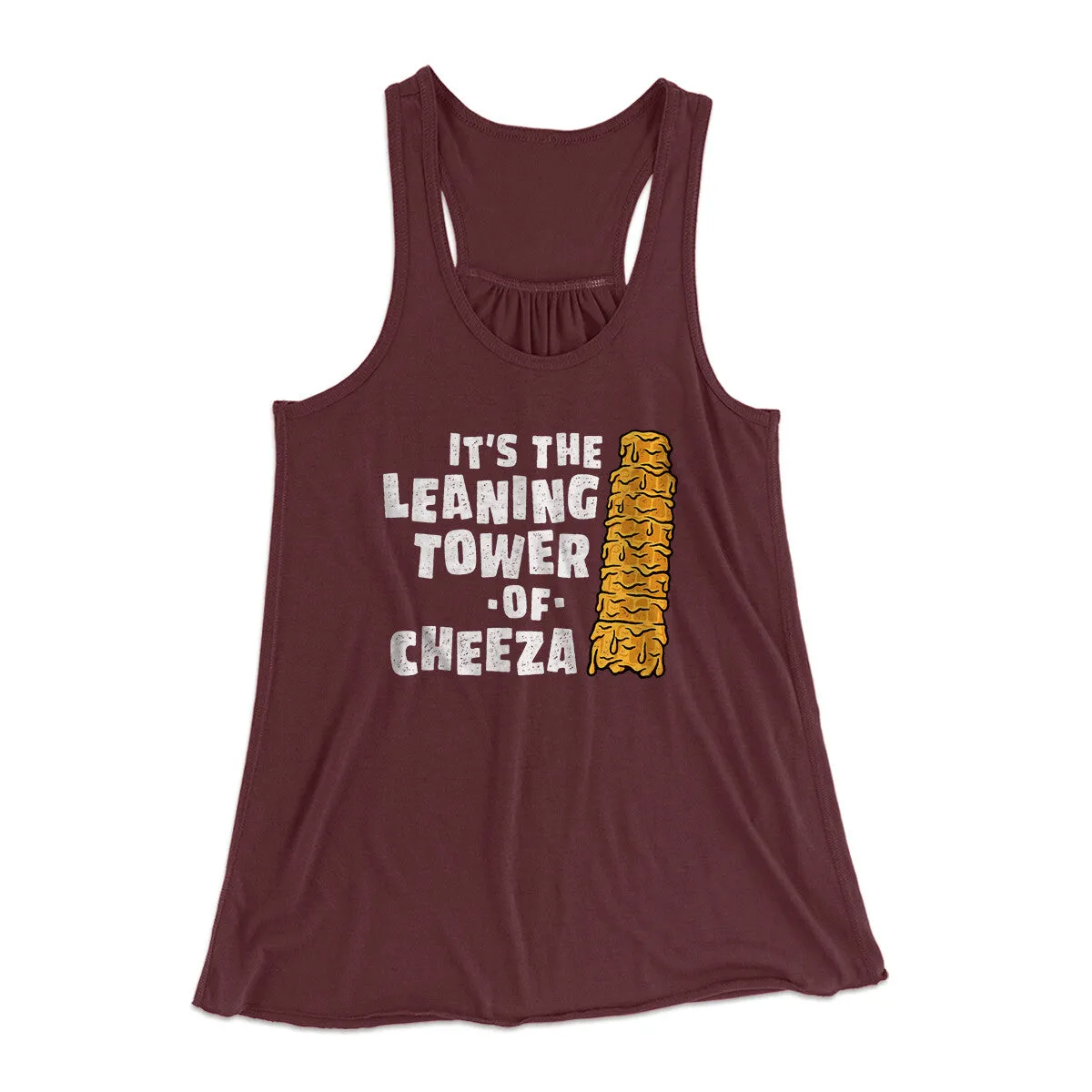 It's The Leaning Tower Of Cheeza Women's Flowey Racerback Tank Top