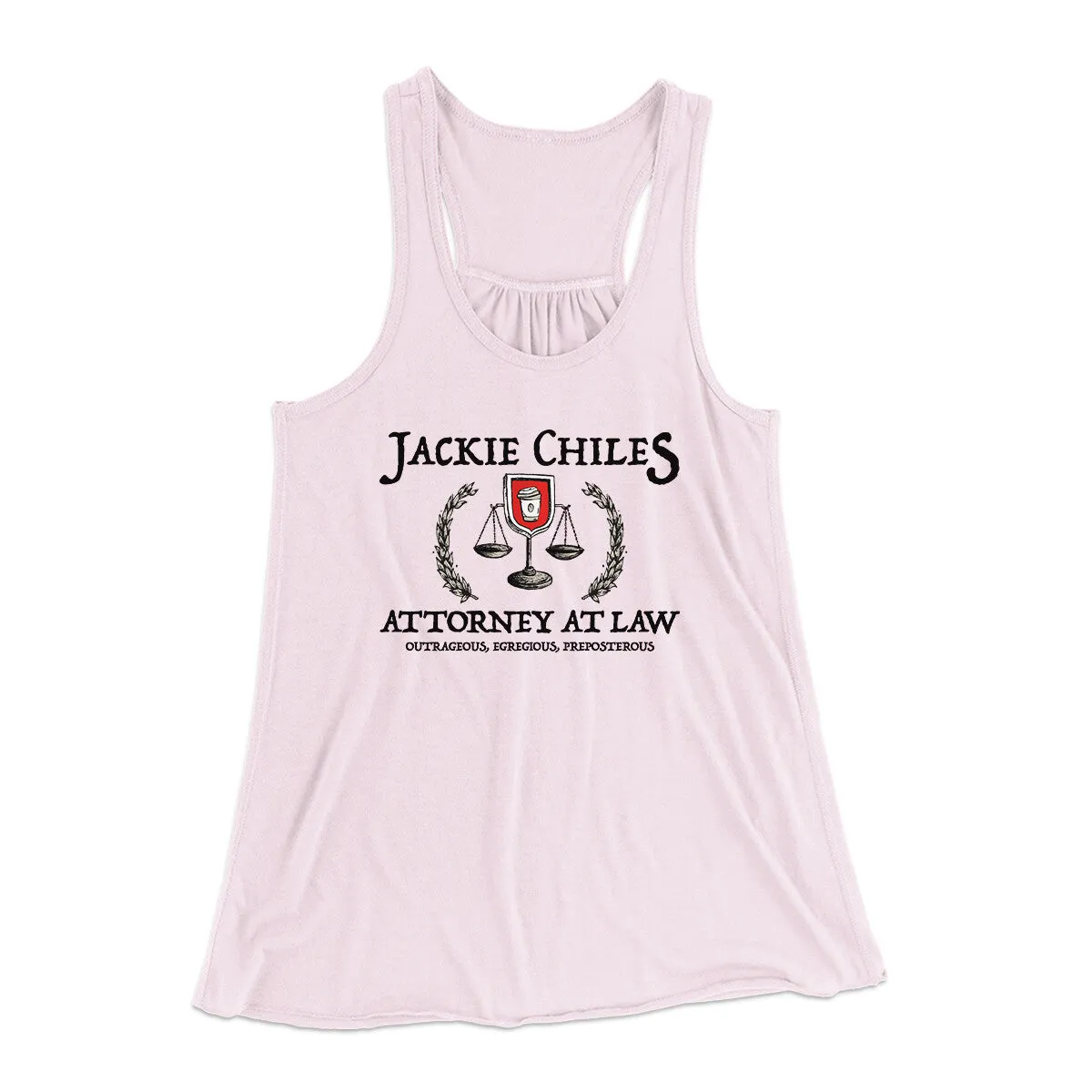 Jackie Chiles Attorney At Law Women's Flowey Racerback Tank Top