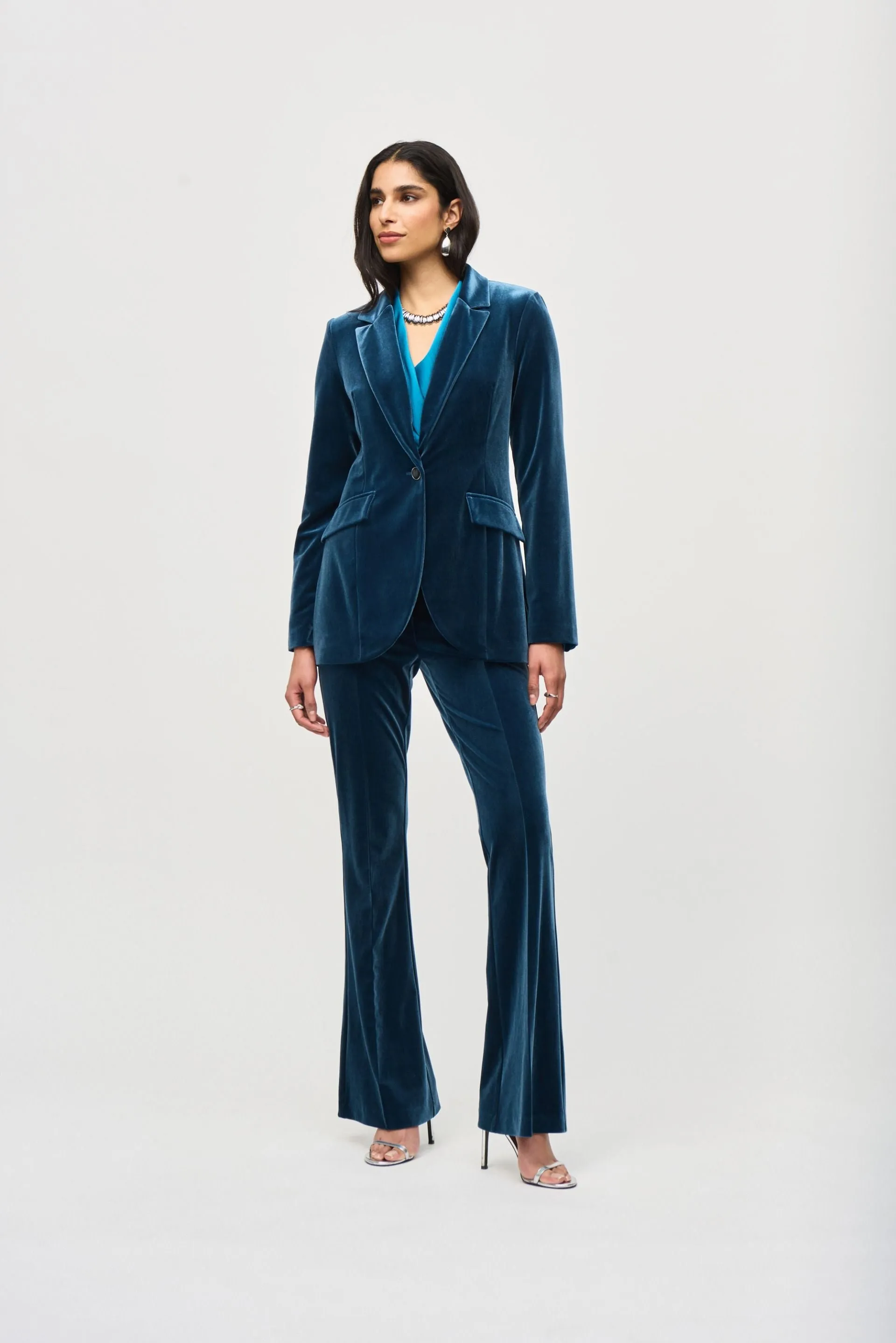 Joseph Ribkoff Long Sleeve Velvet Blazer Jacket 243286