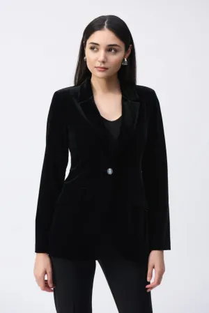 Joseph Ribkoff Long Sleeve Velvet Blazer Jacket 243286