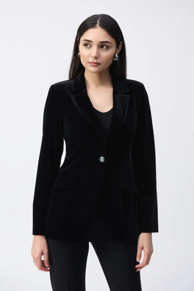 Joseph Ribkoff Long Sleeve Velvet Blazer Jacket 243286