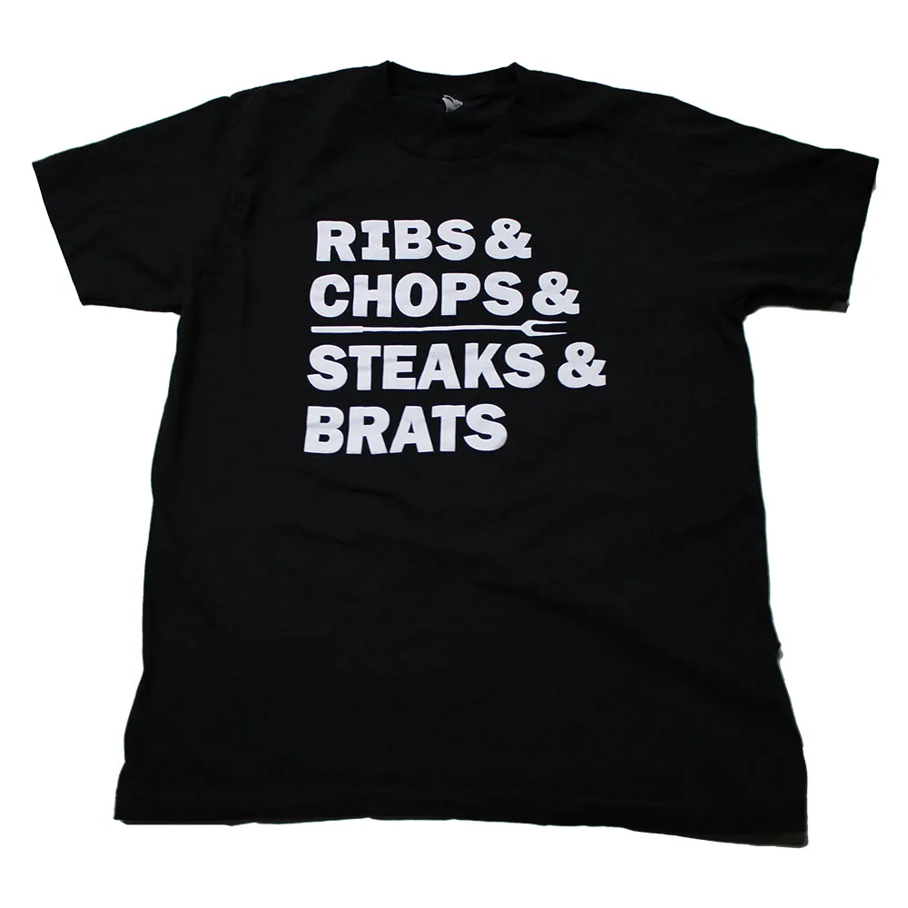 Just Grillin: Grill and BBQ Man Dad Uncle Grandpa Christmas Gift Meat List Shirt