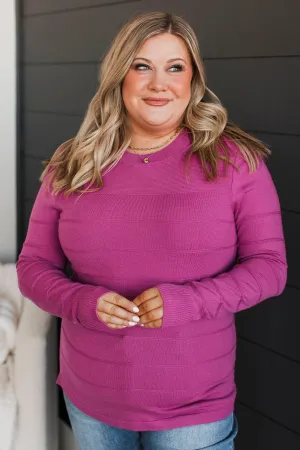 Just To See You Knit Sweater- Magenta