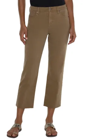 Kennedy Crop Straight Jean with Cut Hem - Flagstone