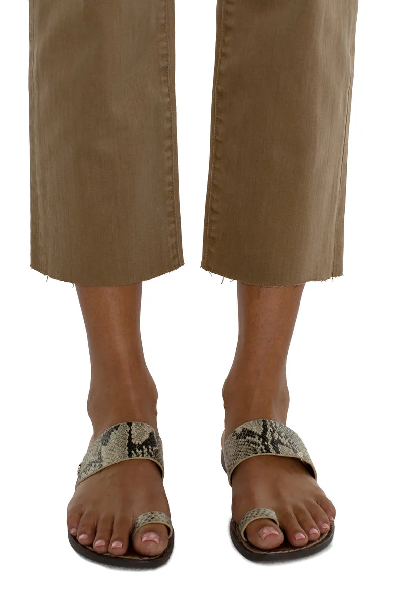 Kennedy Crop Straight Jean with Cut Hem - Flagstone